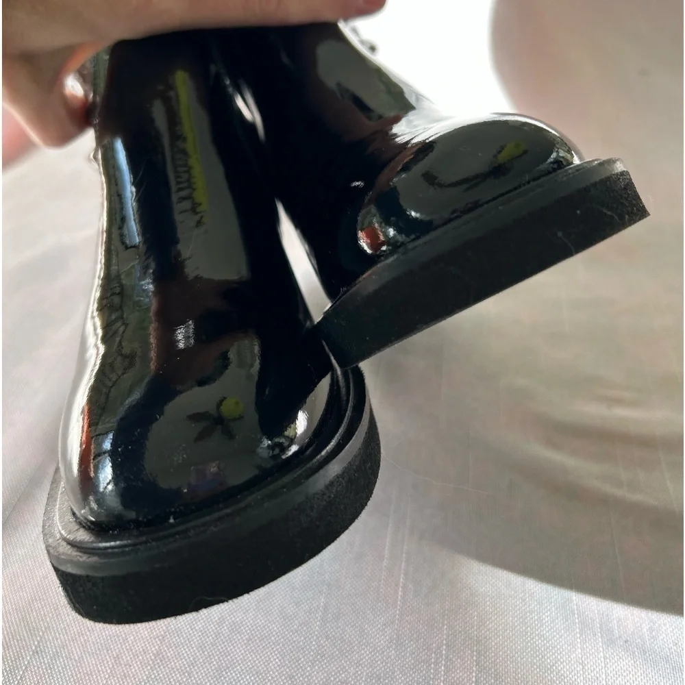 Free People Go Go Gloss Over the Knee Size 40/9 Boots NEW Patent Leather